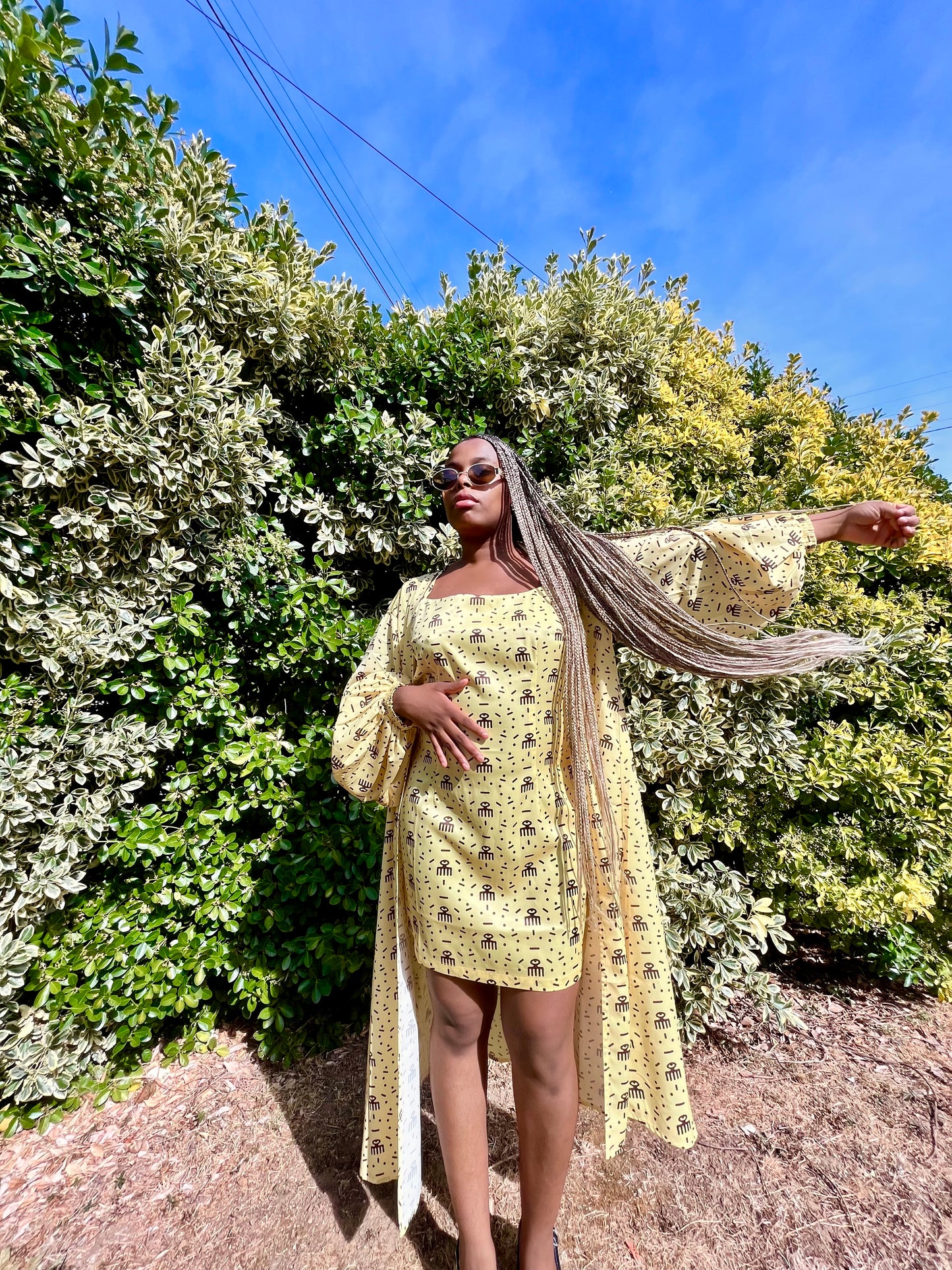 ENSEMBLE ROBE/TUNIQUE PEIGNE D’OR