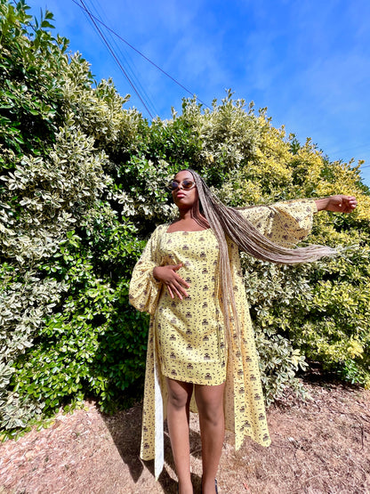 ENSEMBLE ROBE/TUNIQUE PEIGNE D’OR
