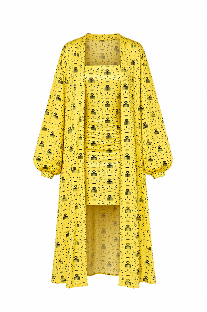 ENSEMBLE ROBE/TUNIQUE PEIGNE D’OR