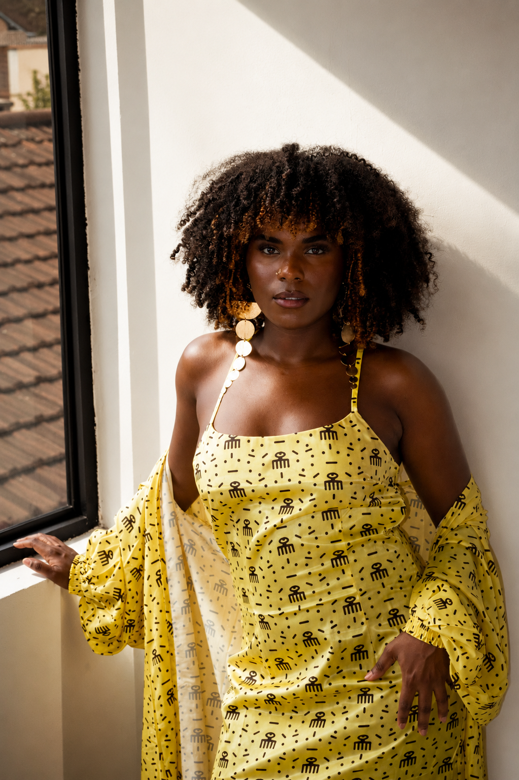 ENSEMBLE ROBE/TUNIQUE PEIGNE D’OR