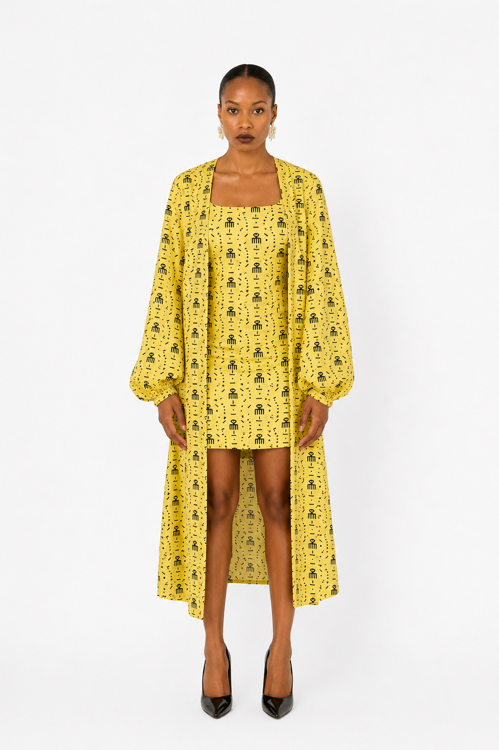ENSEMBLE ROBE/TUNIQUE PEIGNE D’OR