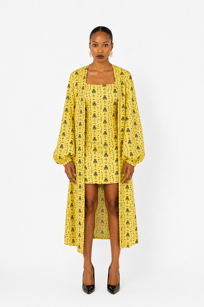 ENSEMBLE ROBE/TUNIQUE PEIGNE D’OR